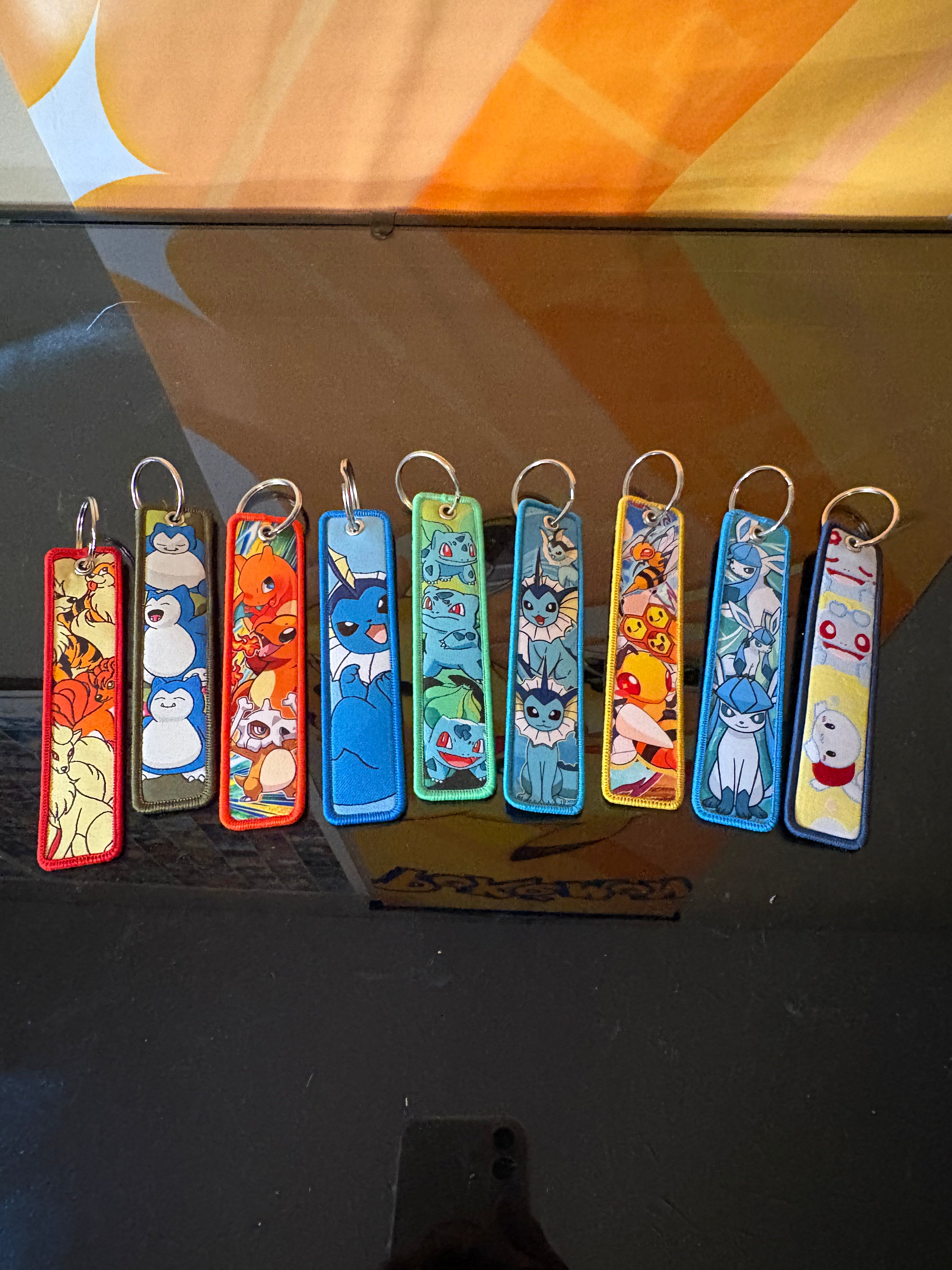 Pokémon Character Wristlet Keychain – 4” Heavy-Duty Strap – Assorted Designs