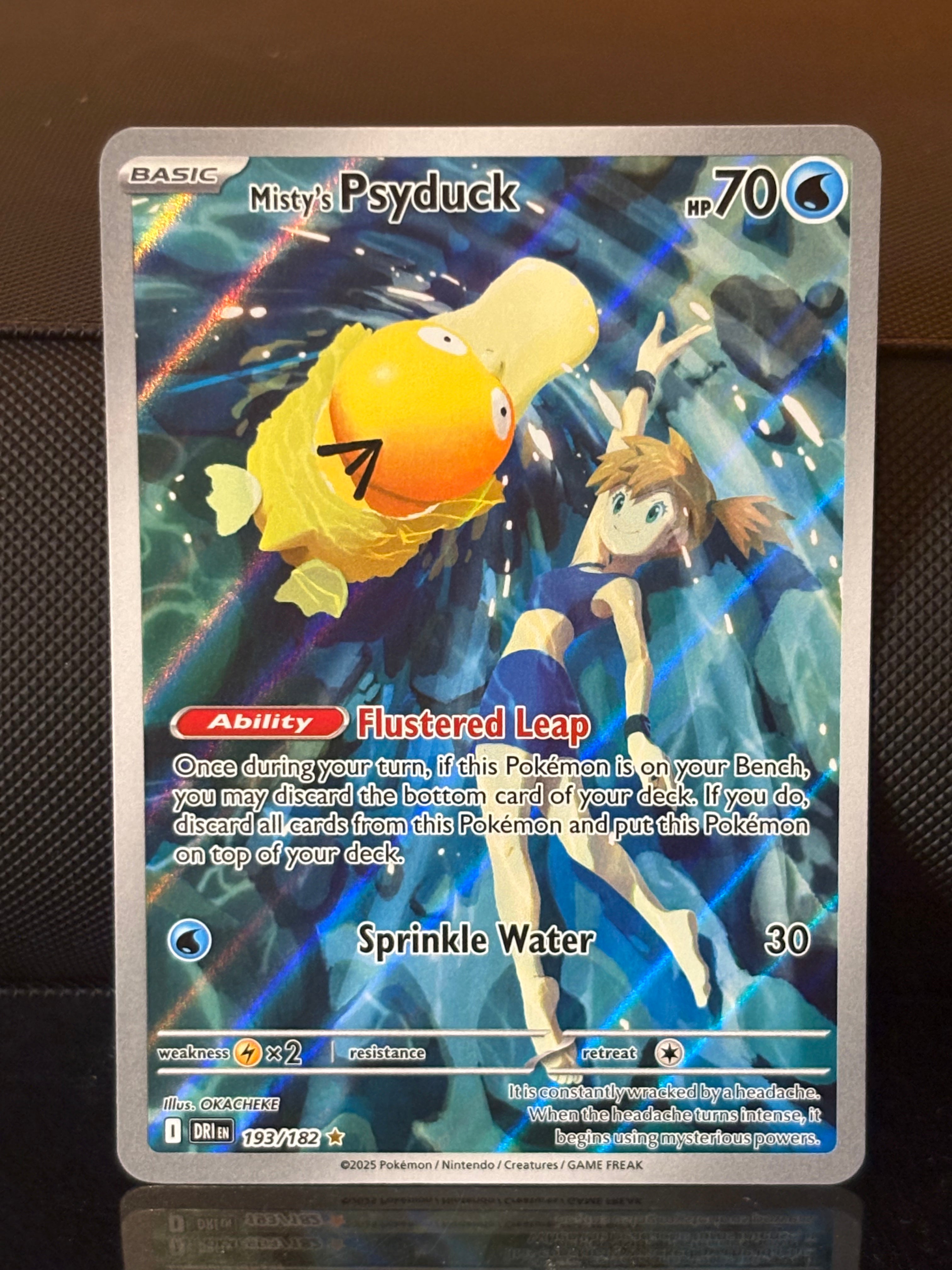 Misty’s Psyduck 193/182 Illustration Rare – Pokémon Destined Rivals 2025 – Full Art