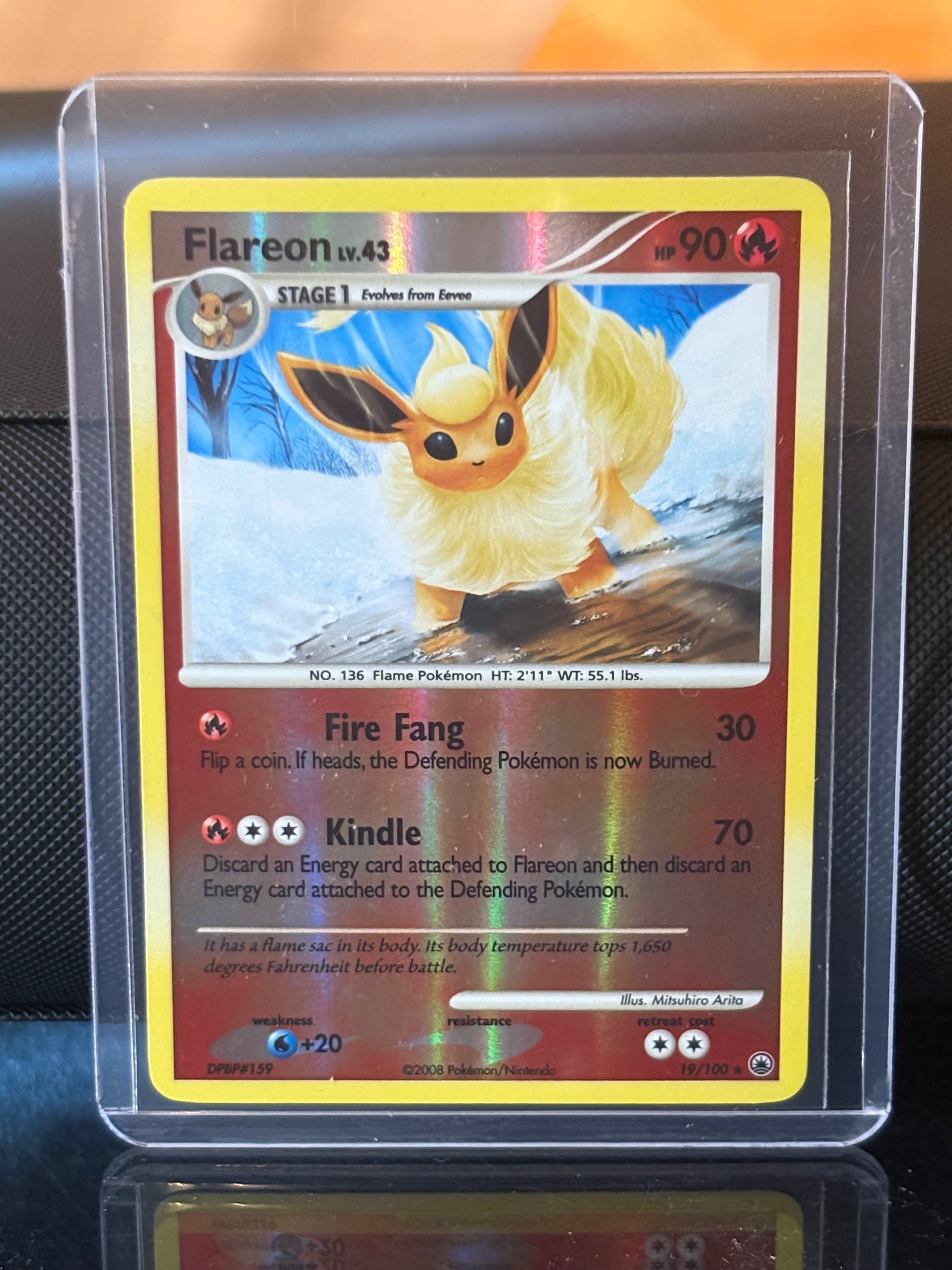 Flareon 19/100 Reverse Holo Rare – 2008 Pokémon Majestic Dawn – Diamond & Pearl
